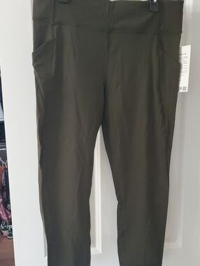 lululemon athletica Olive Green Leggings with Side Pockets